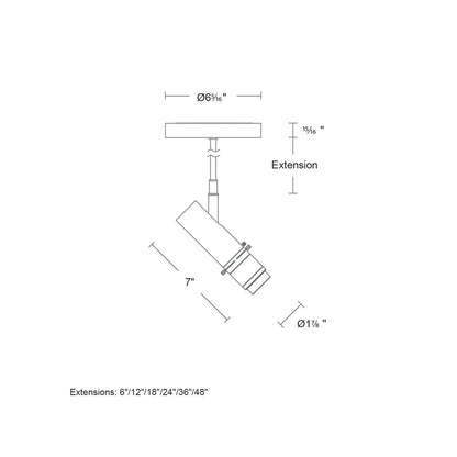Stealth Framing Projector Fixed Wide Beam LED Spot Light - line drawing.