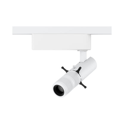 Stealth Framing Projector Zoomable LED Track Head in White.