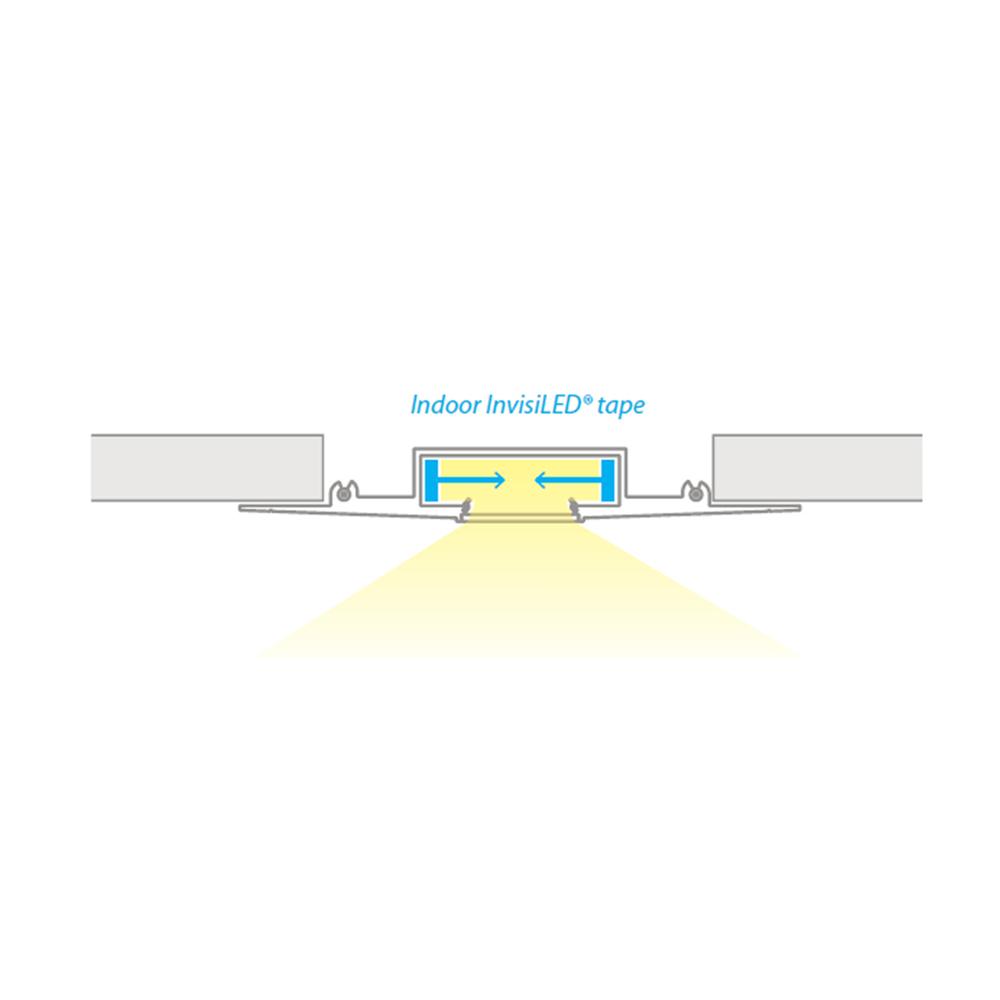 Symmetrical 8 Foot Linear Architectural LED Recessed Channel in Detail.