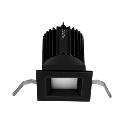 Volta 2 Inch Square Shallow Regressed LED Recessed Trim in Black.