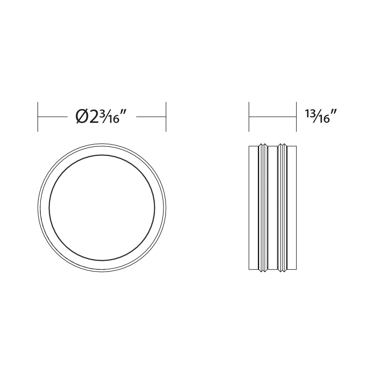 X10 Outdoor Track Head Accessory Holder - line drawing.