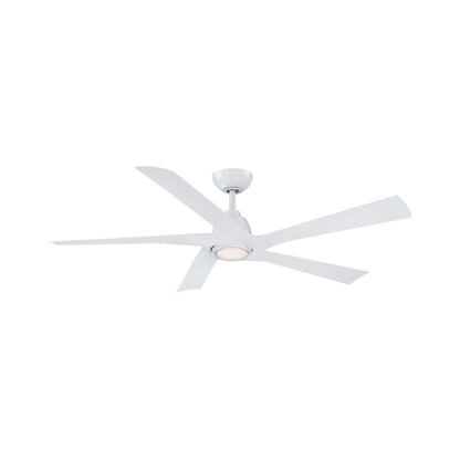 Zeke LED Ceiling Fan in Matte White.