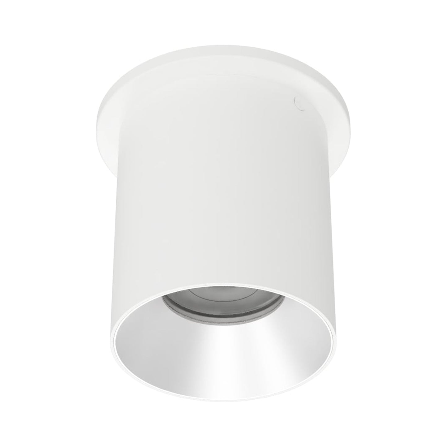 Zoron Round Outdoor LED Flush Mount Ceiling Light in White/Haze.