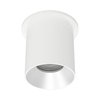 Zoron Round Outdoor LED Flush Mount Ceiling Light in White/Haze.