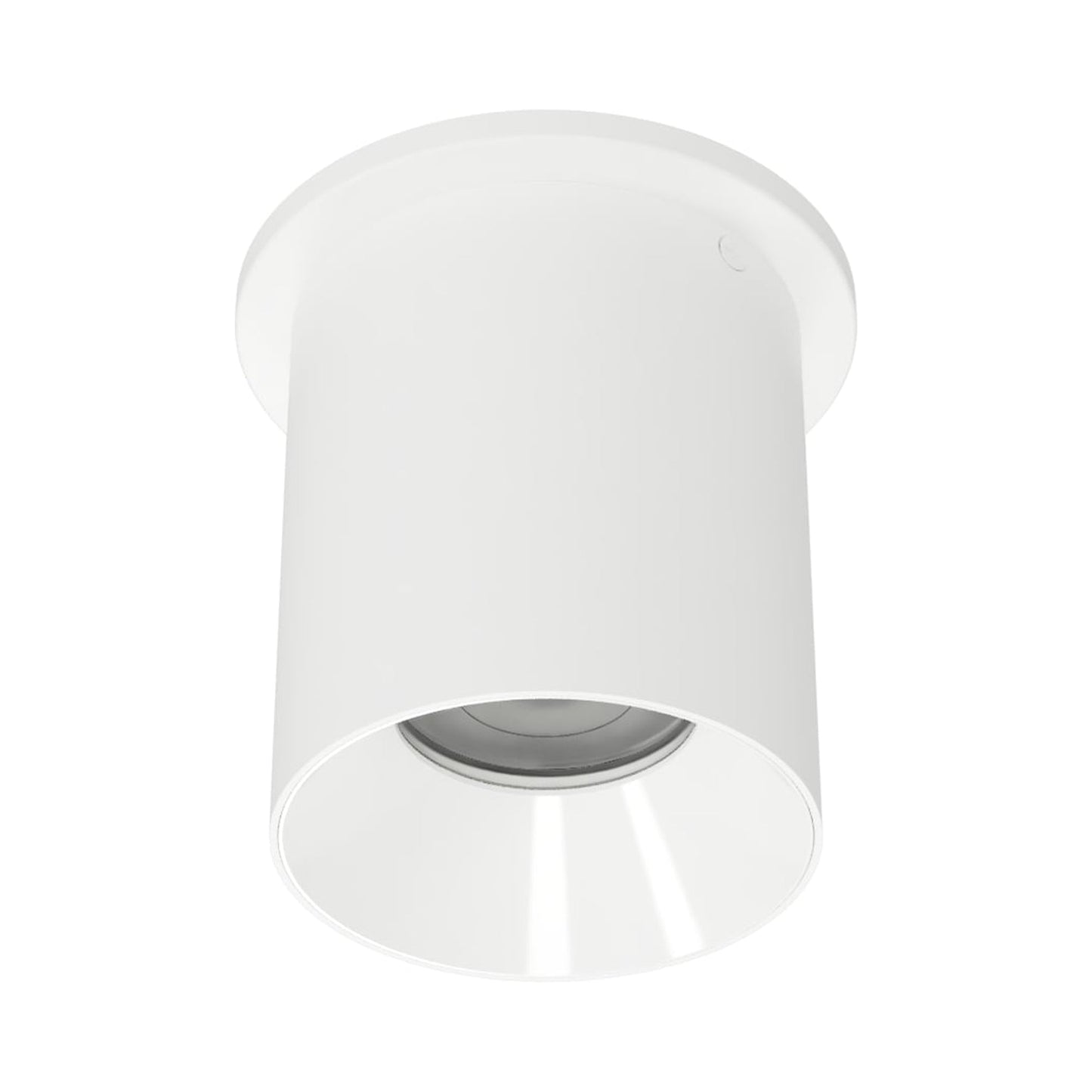 Zoron Round Outdoor LED Flush Mount Ceiling Light in White/White.