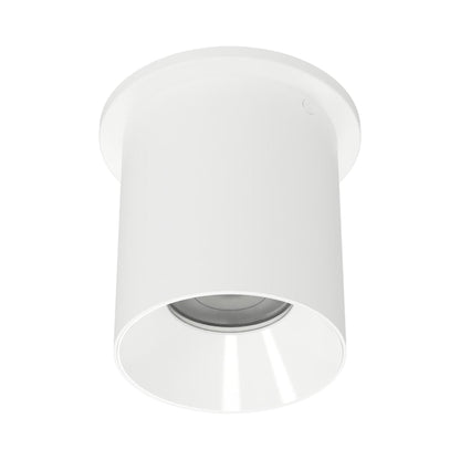 Zoron Round Outdoor LED Flush Mount Ceiling Light in White/White.