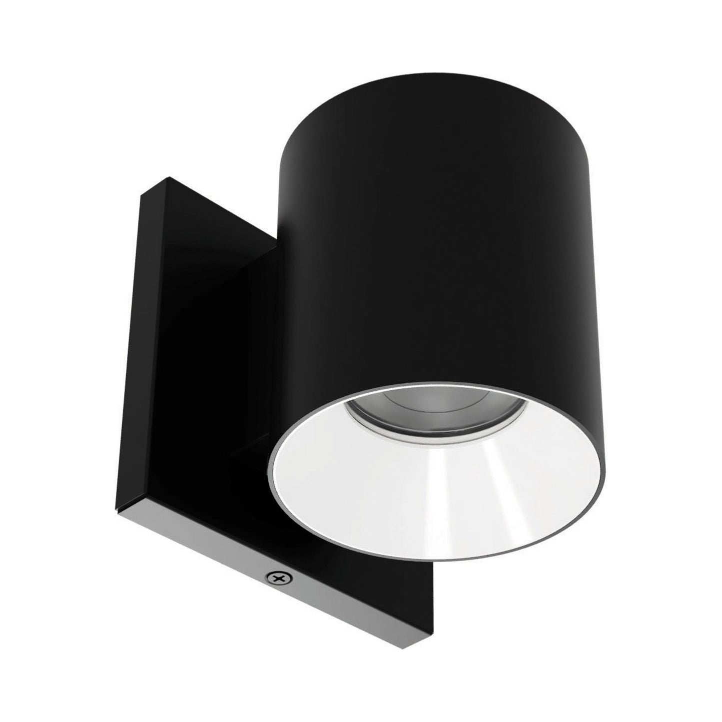 Zoron Round Outdoor LED Wall Light in Black/White.