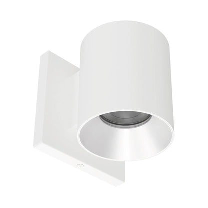 Zoron Round Outdoor LED Wall Light in White/Haze.