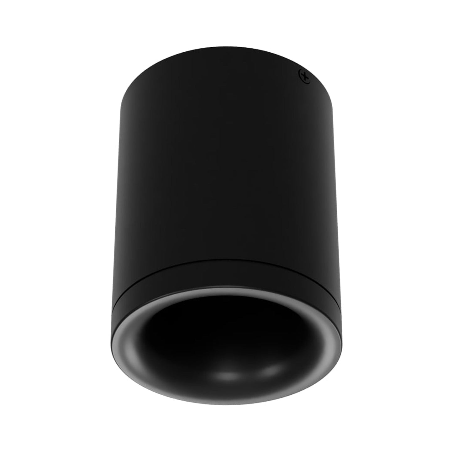 Zoron Round Trimless Outdoor LED Flush Mount Ceiling Light in Arc Black.