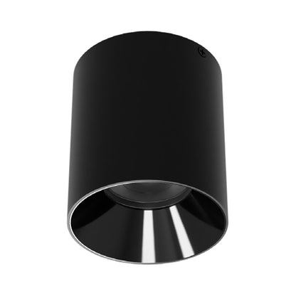 Zoron Round Trimless Outdoor LED Flush Mount Ceiling Light in Black/Black.