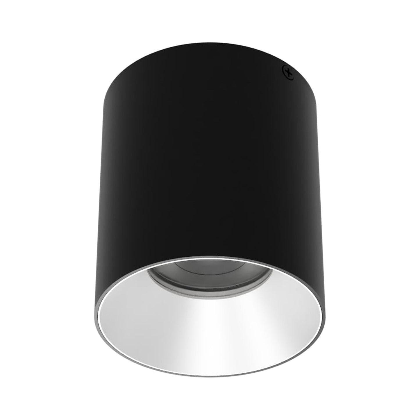 Zoron Round Trimless Outdoor LED Flush Mount Ceiling Light in Black/Haze.