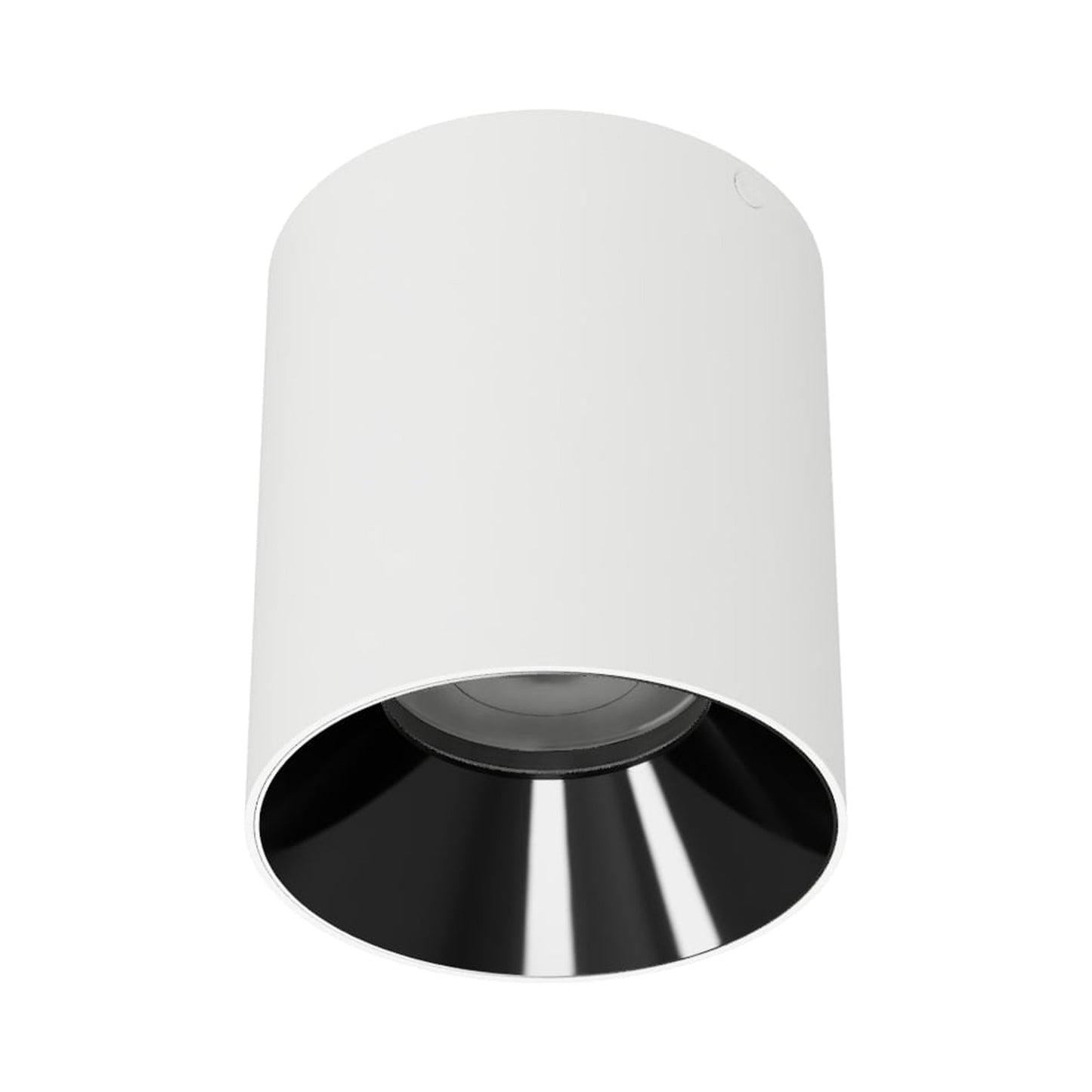Zoron Round Trimless Outdoor LED Flush Mount Ceiling Light in White/Black.