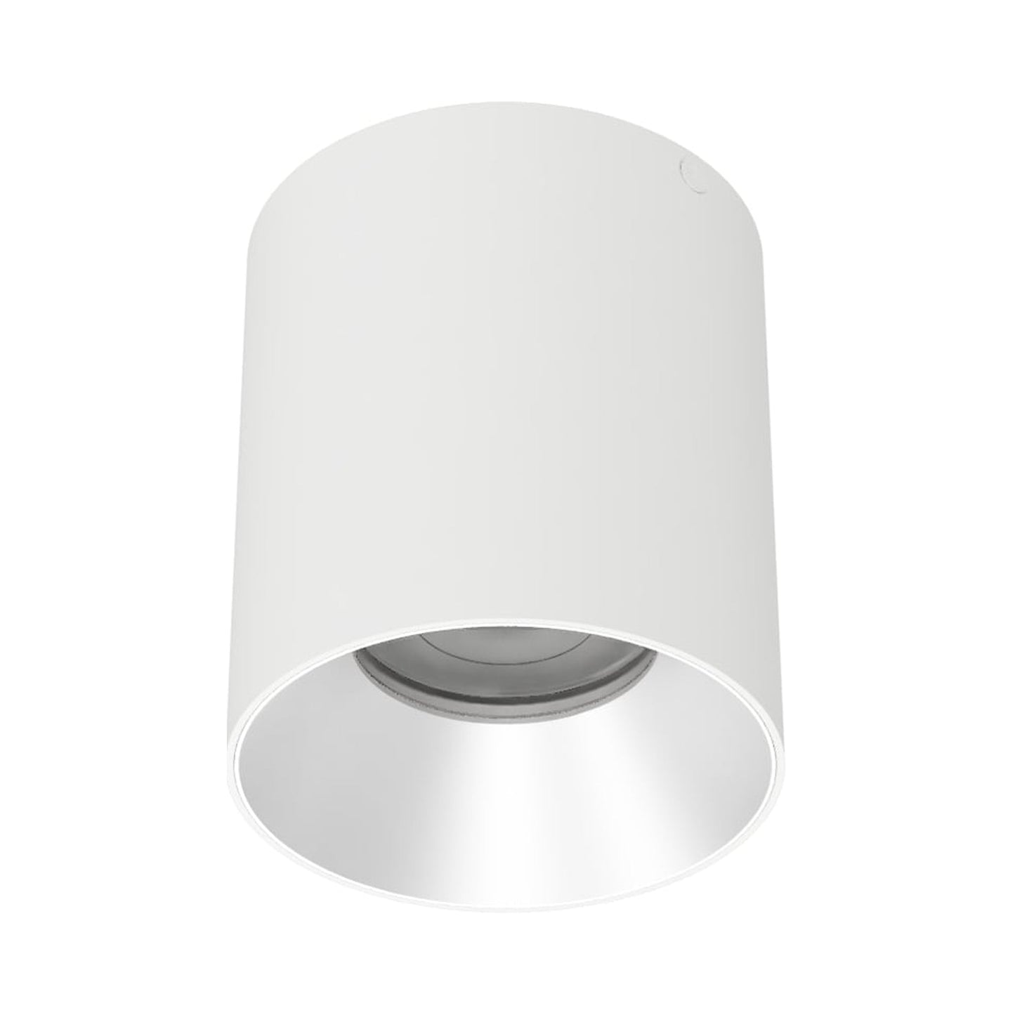 Zoron Round Trimless Outdoor LED Flush Mount Ceiling Light in White/Haze.