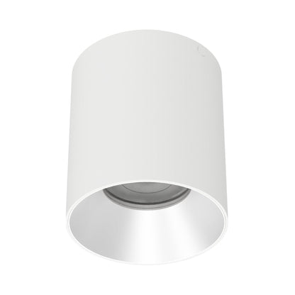 Zoron Round Trimless Outdoor LED Flush Mount Ceiling Light in White/Haze.