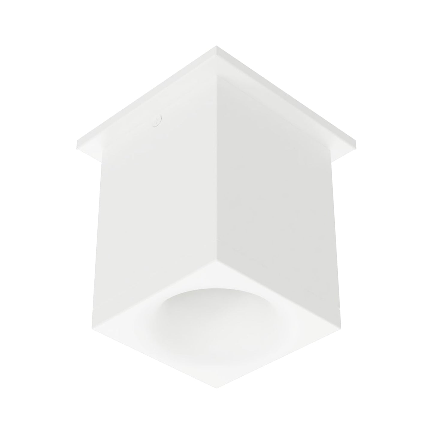 Zoron Square Outdoor LED Flush Mount Ceiling Light in Arc White.