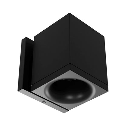 Zoron Square Outdoor LED Wall Light in Arc Black.