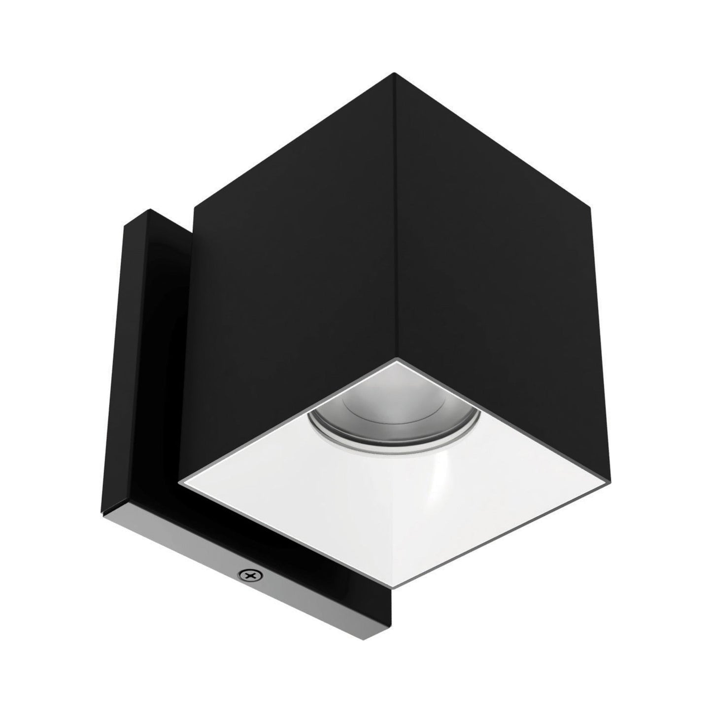 Zoron Square Outdoor LED Wall Light in Black/White.
