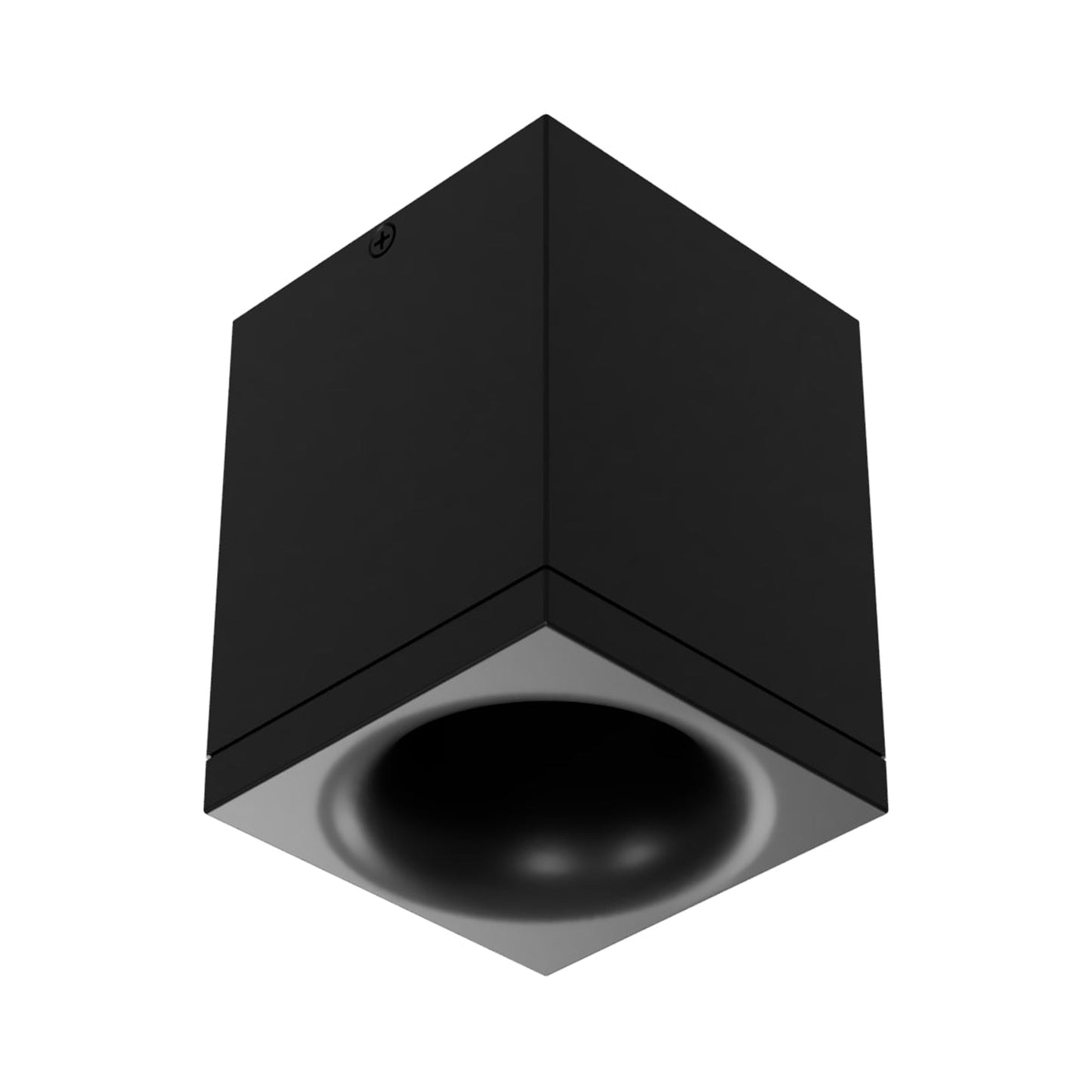 Zoron Square Trimless Outdoor LED Flush Mount Ceiling Light in Arc Black.