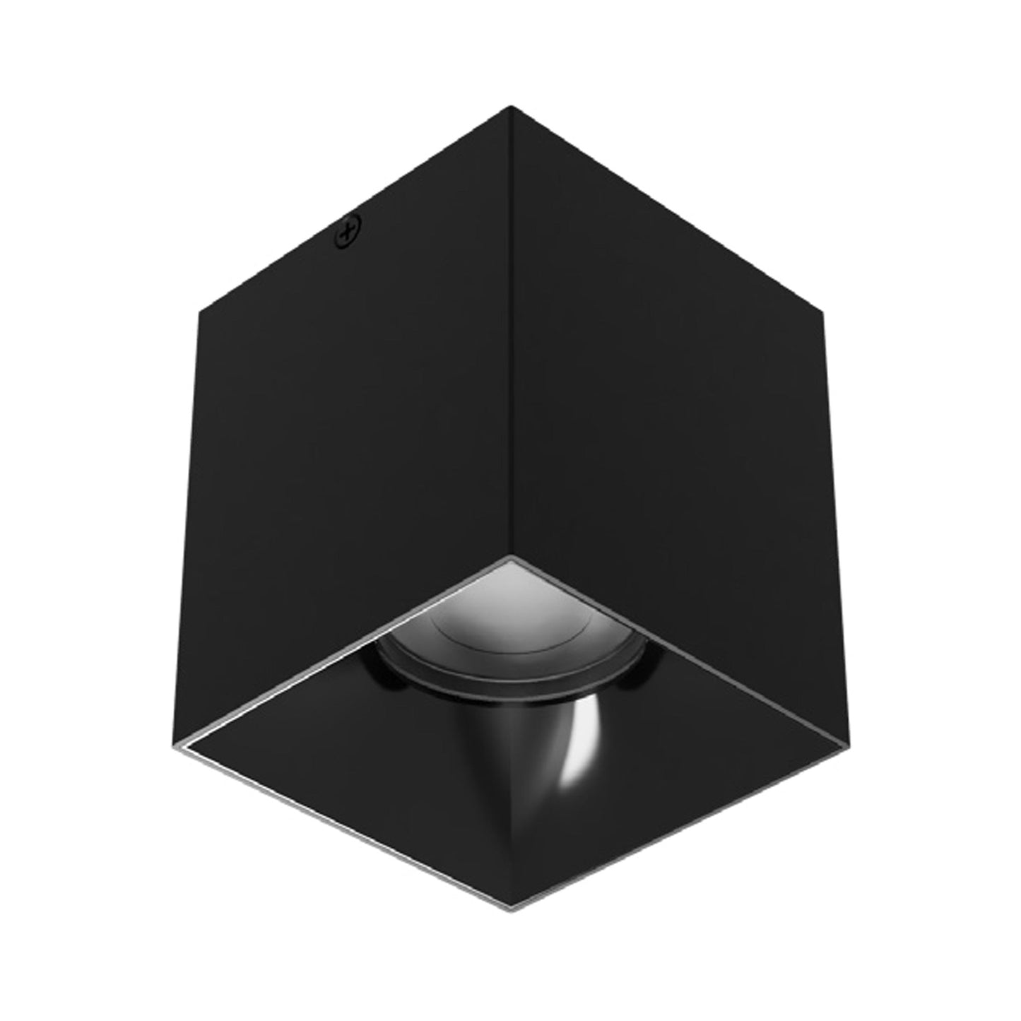 Zoron Square Trimless Outdoor LED Flush Mount Ceiling Light in Black/Black.