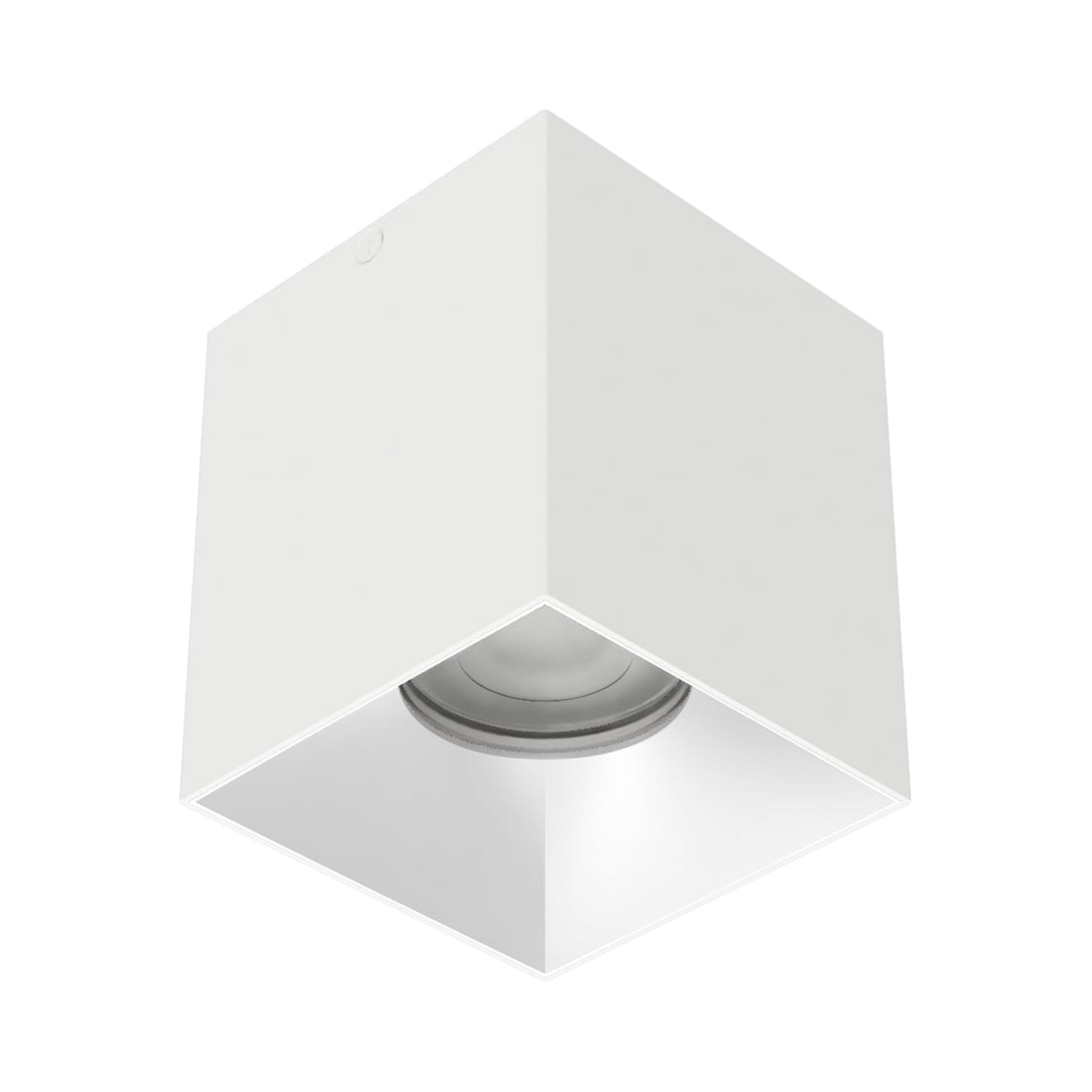 Zoron Square Trimless Outdoor LED Flush Mount Ceiling Light in White/Haze.