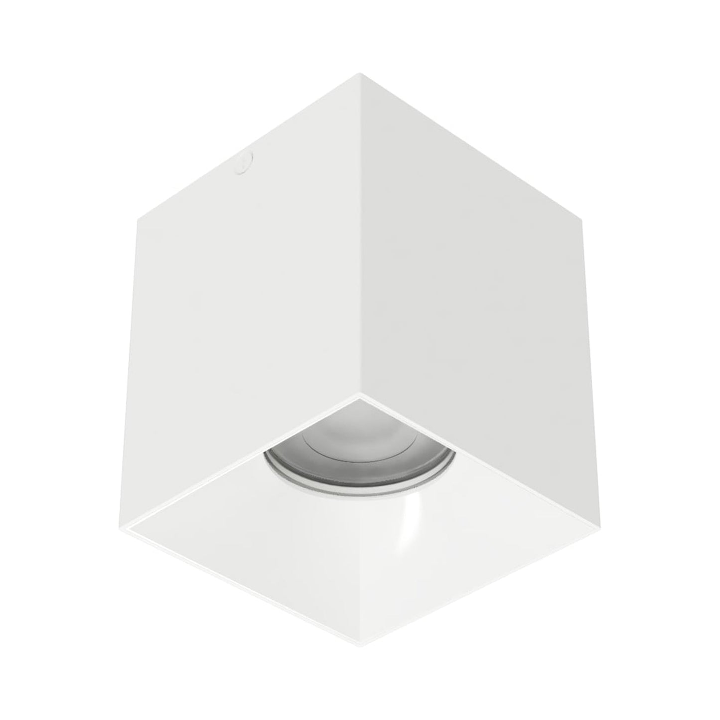 Zoron Square Trimless Outdoor LED Flush Mount Ceiling Light in White/White.