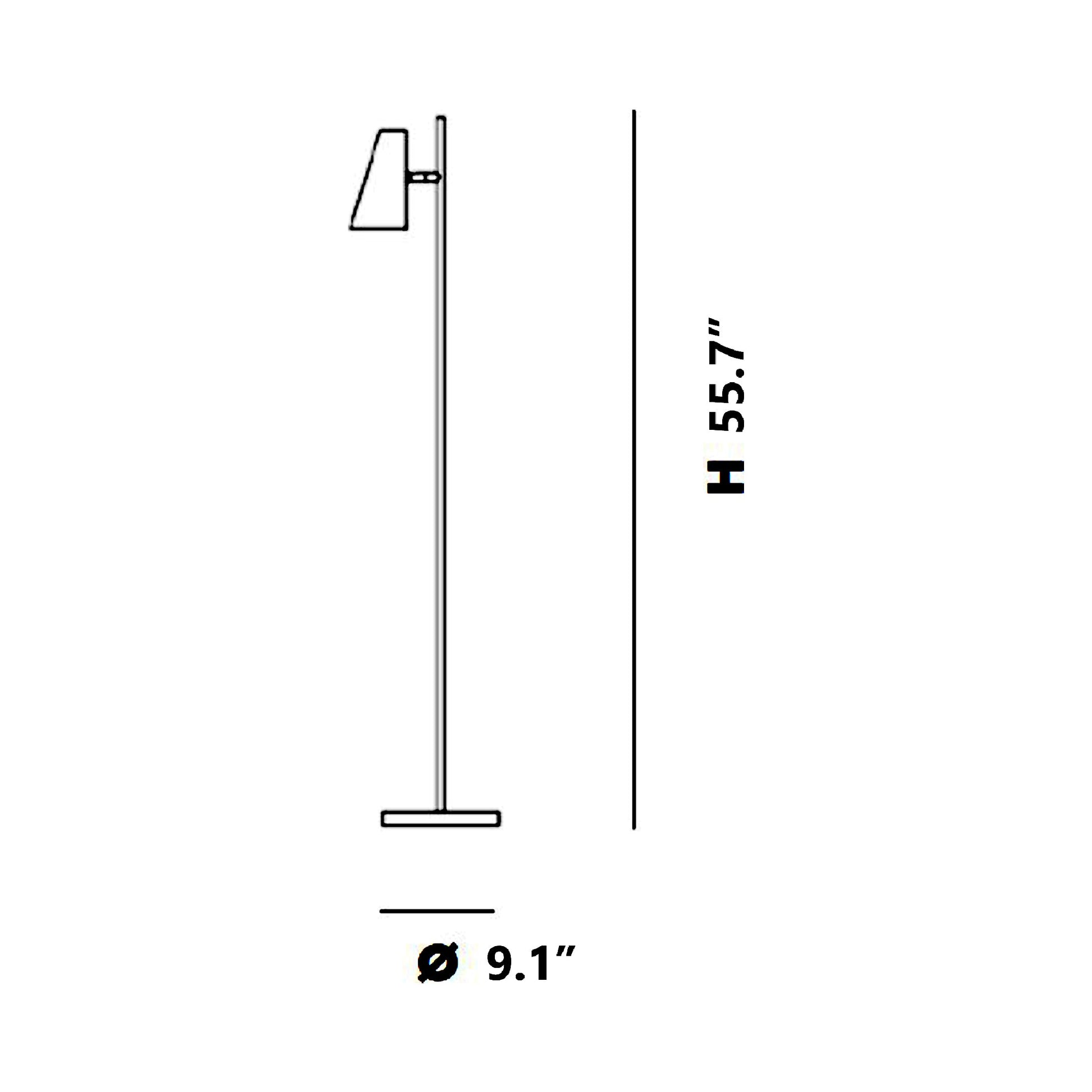 Cono Floor Lamp - line drawing.