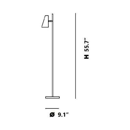 Cono Floor Lamp - line drawing.