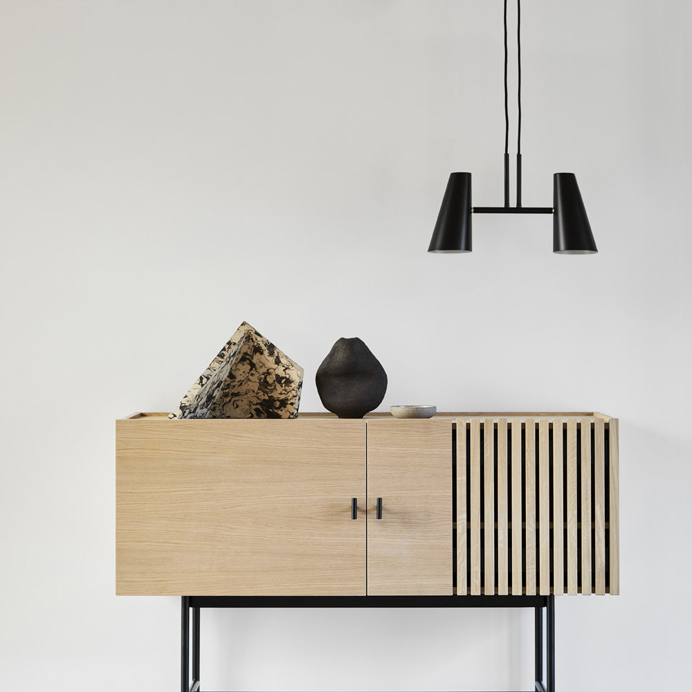 Cono Pendant Light in living room.