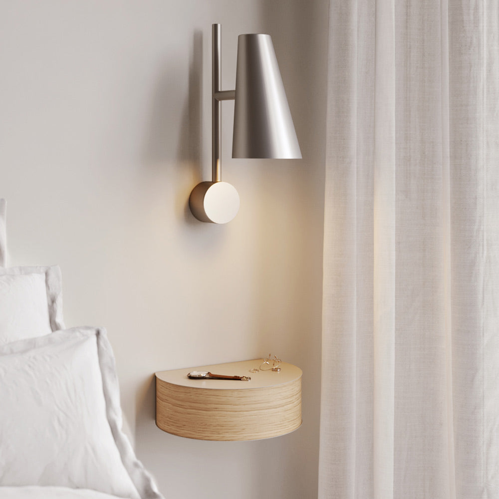 Cono Wall Light in bedroom.