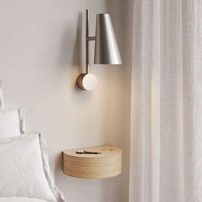 Cono Wall Light in bedroom.
