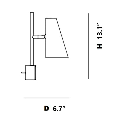Cono Wall Light - line drawing.