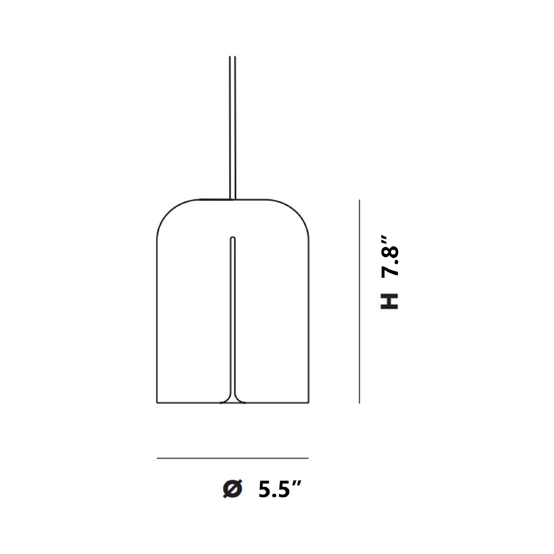 Gap Pendant Light - line drawing.