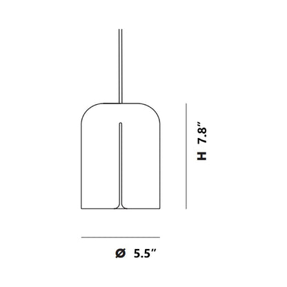 Gap Pendant Light - line drawing.
