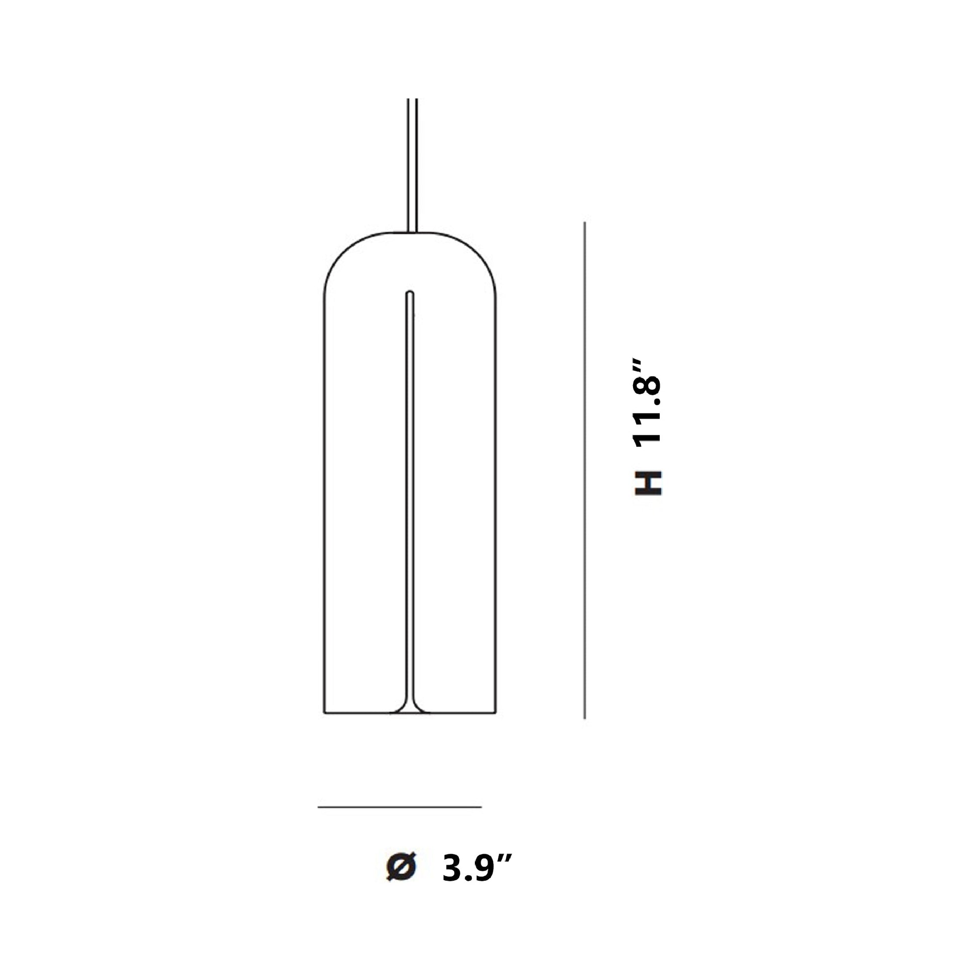 Gap Pendant Light - line drawing.
