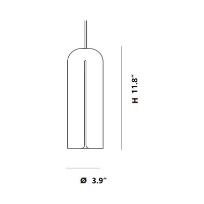 Gap Pendant Light - line drawing.