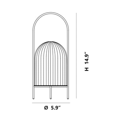 Ghost Table Lamp - line drawing.