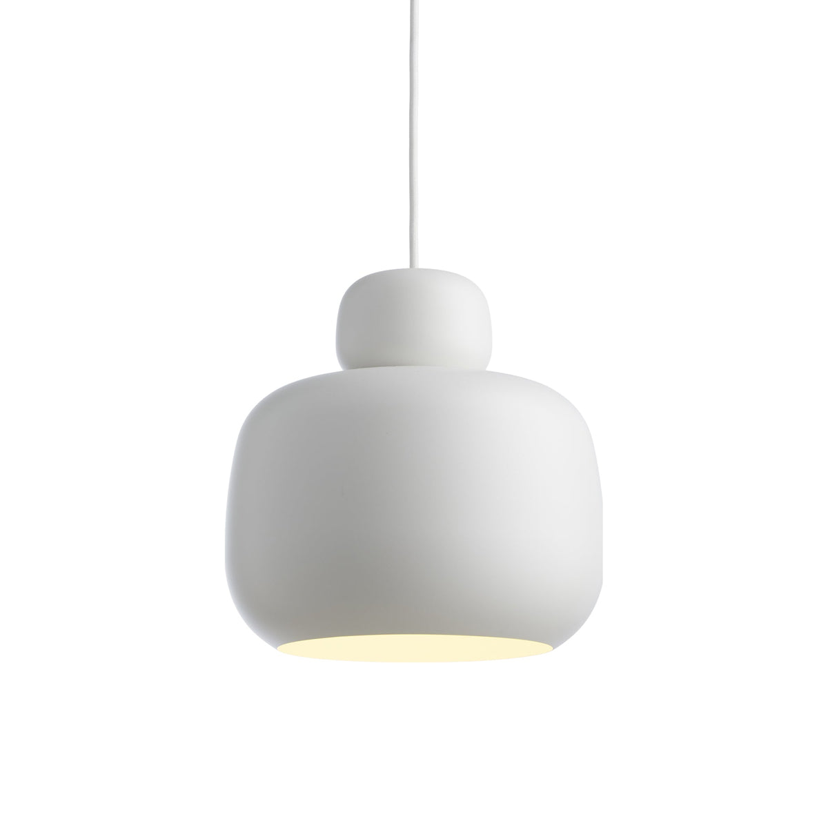 Stone Pendant Light in White (Large).