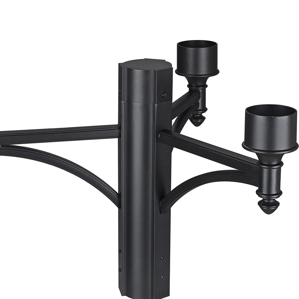 Z-Lite 3BK Outdoor Post Light Hardware in Detail.