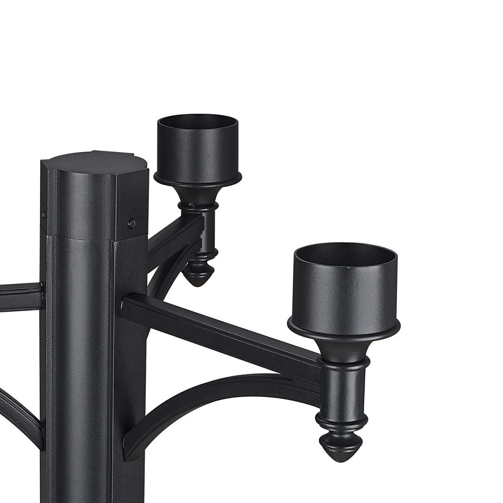Z-Lite 3BK Outdoor Post Light Hardware in Detail.