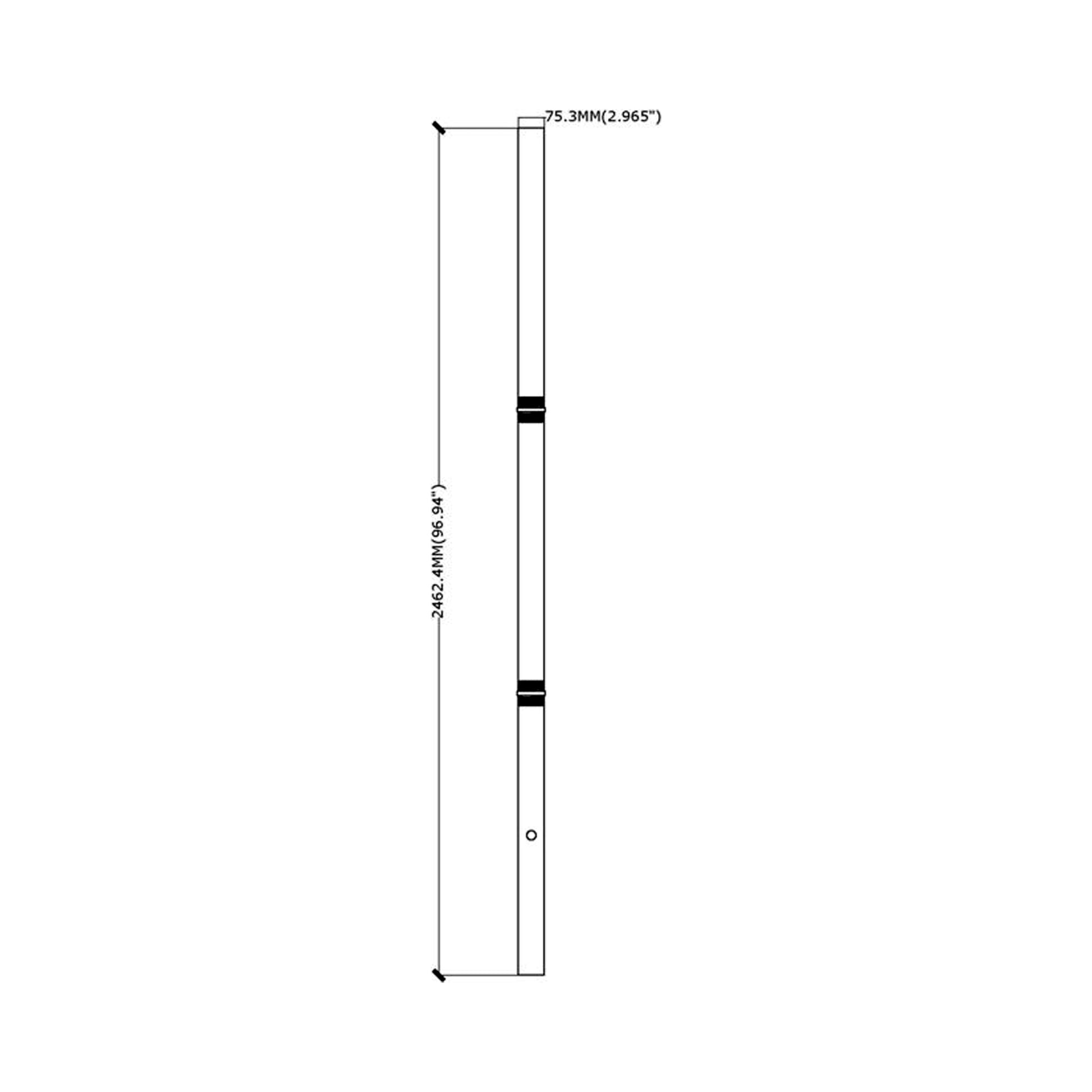 Z-Lite 5009 Outdoor Post Hardware - line drawing.
