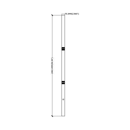 Z-Lite 5009 Outdoor Post Hardware - line drawing.