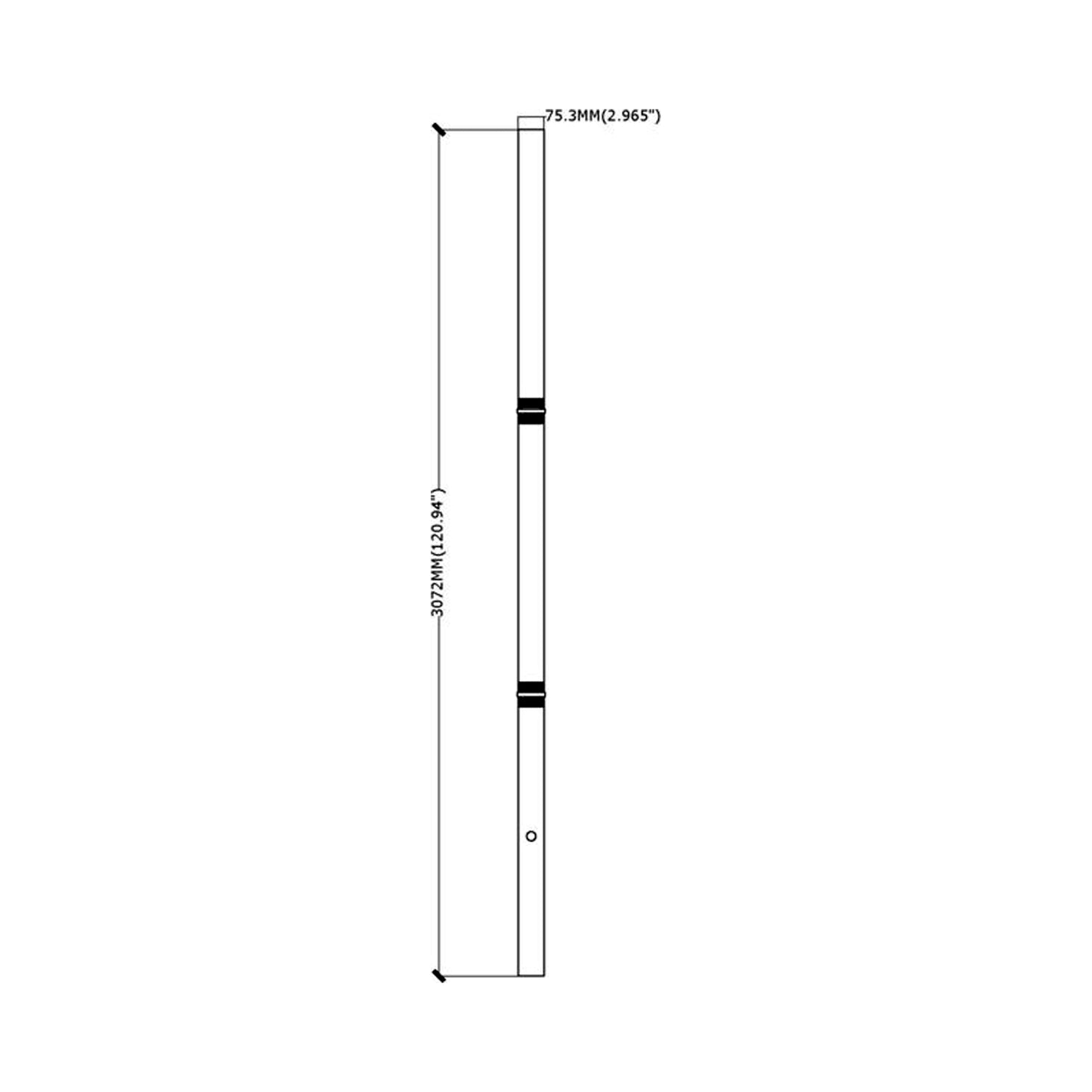 Z-Lite 5009 Outdoor Post Hardware - line drawing.