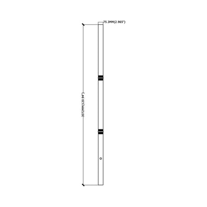 Z-Lite 5009 Outdoor Post Hardware - line drawing.