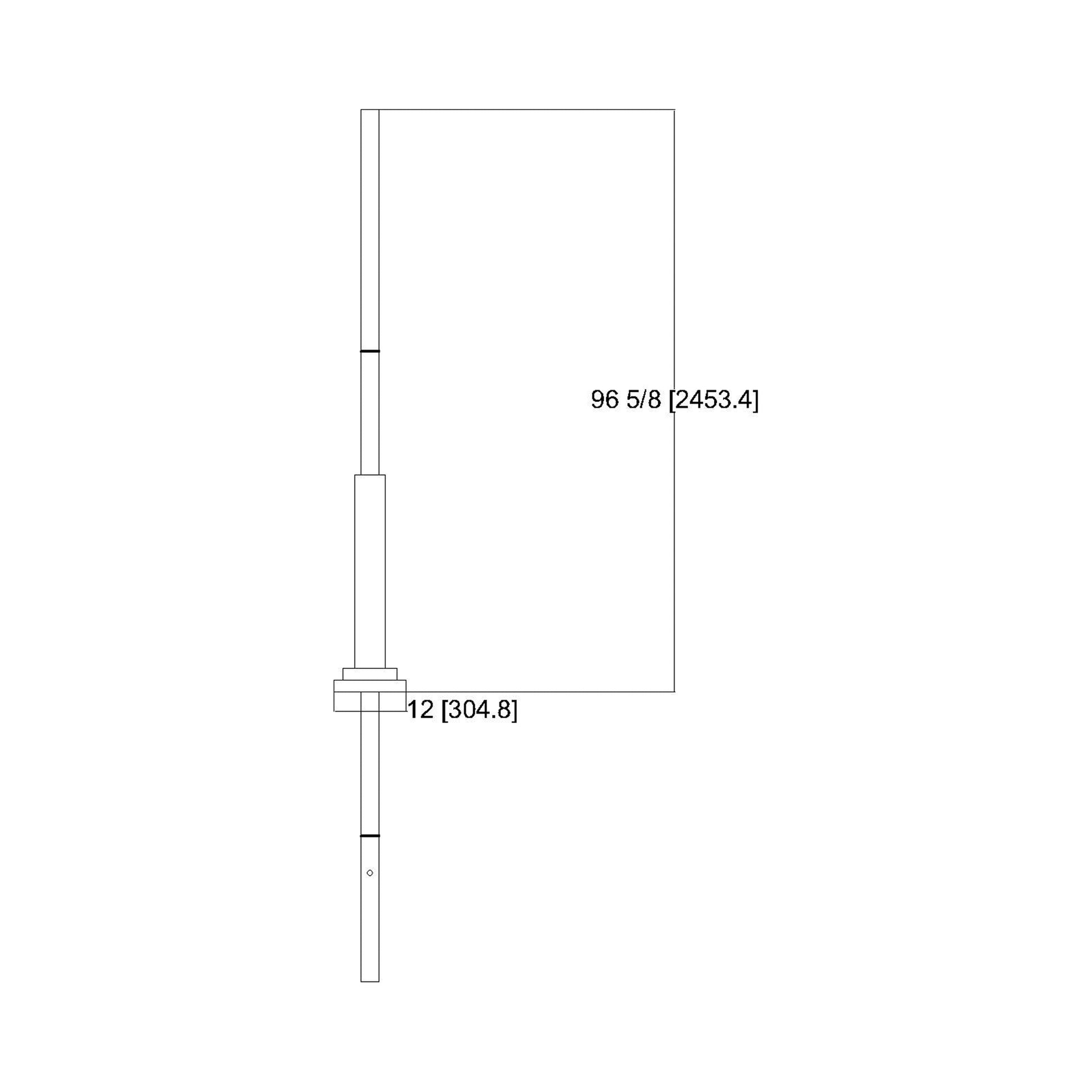 Z-Lite 5010 Outdoor Post Hardware - line drawing.