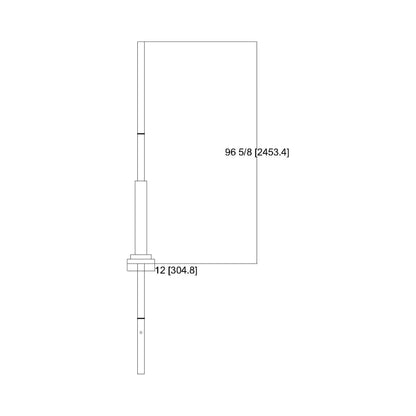Z-Lite 5010 Outdoor Post Hardware - line drawing.