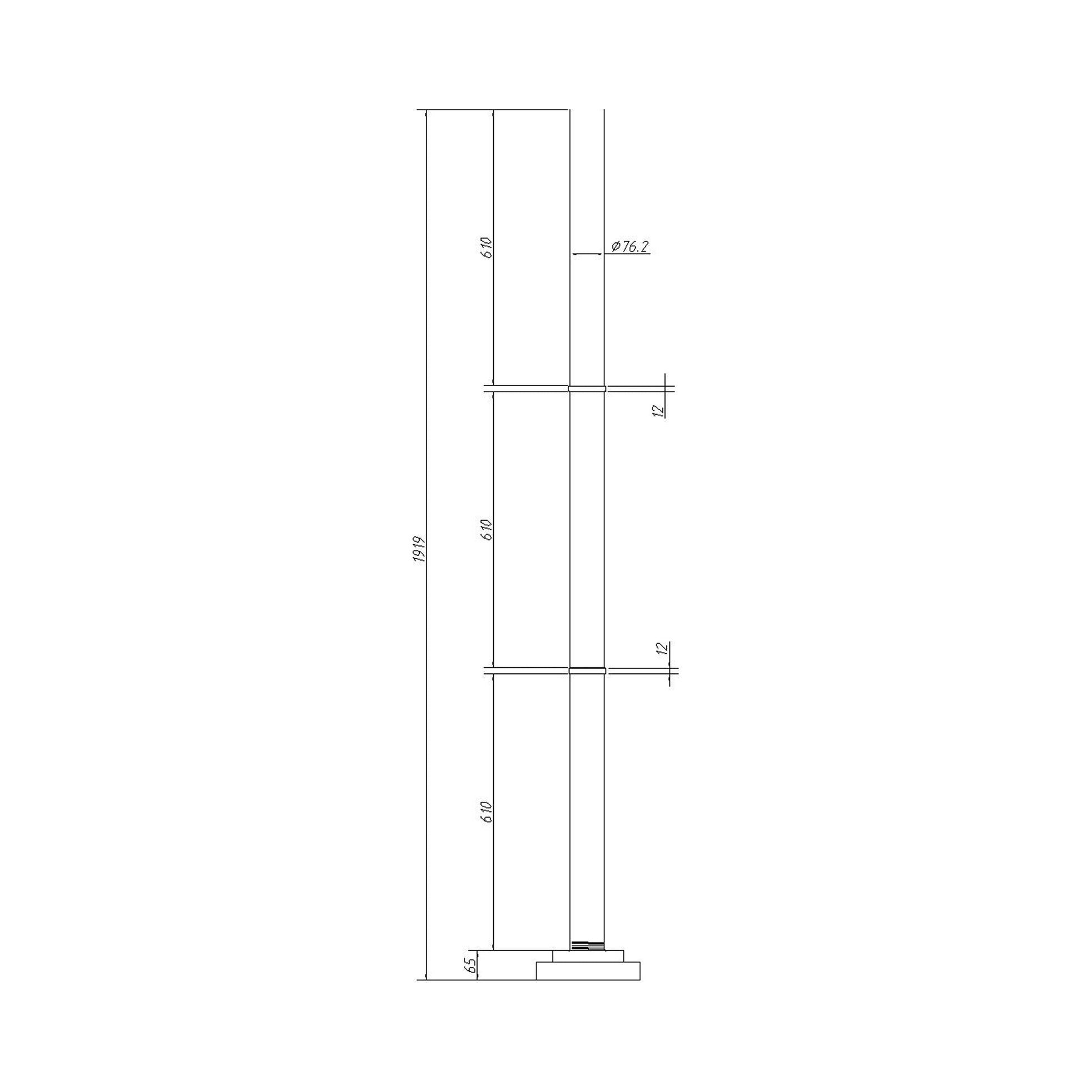 Z-Lite 5012 Outdoor Post Hardware - line drawing.