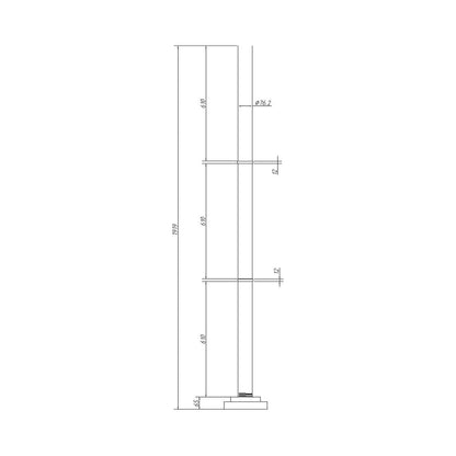 Z-Lite 5012 Outdoor Post Hardware - line drawing.