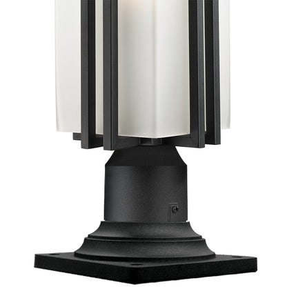 Abbey Round Outdoor Pier Mount Light in Detail.