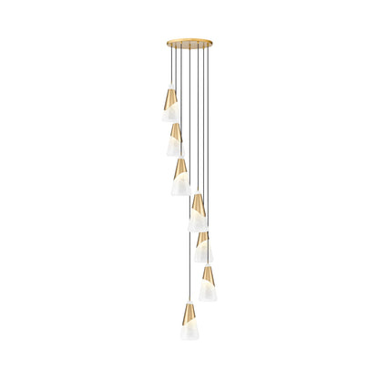 Aimie Chandelier in Modern Gold (7-Light/15.75-Inch).