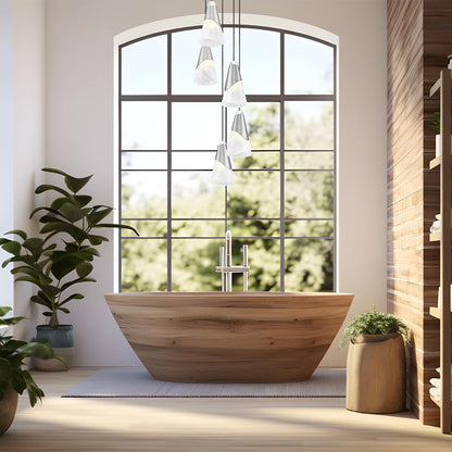 Aimie Chandelier in bathroom.